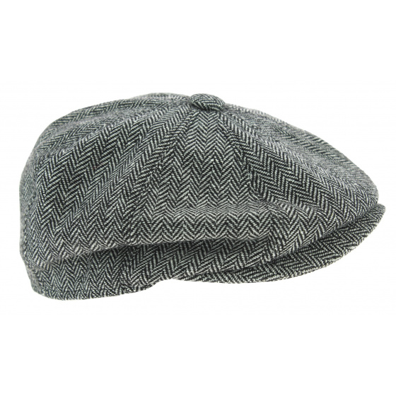 8-Panel Bolton Herringbone Wool Cap Gray - Traclet 8-Panel Bolton Herringbone Wool Cap Gray - Traclet