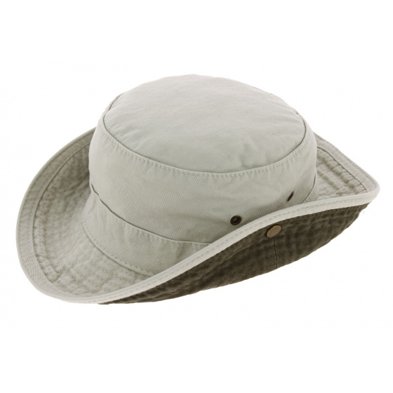 Children's Adventurer Bucket Hat UPF50+ Ecru Cotton - Traclet