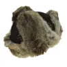 Black Leather & Rabbit Bathurst Ushanka - Traclet Reference: 2411 | Traclet Hatmakers