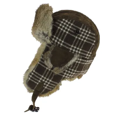 Bathurst Ushanka Leather & Rabbit Brown - Traclet Reference: 7753 | Traclet Hat Shop
