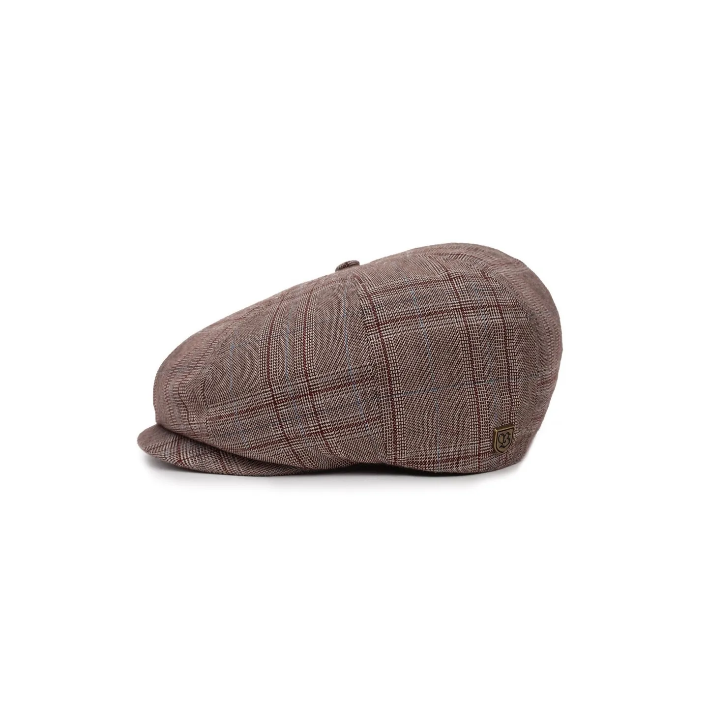 Brood Plaid Taupe Cap - Brixton Reference: 5726 | Traclet Hat Shop