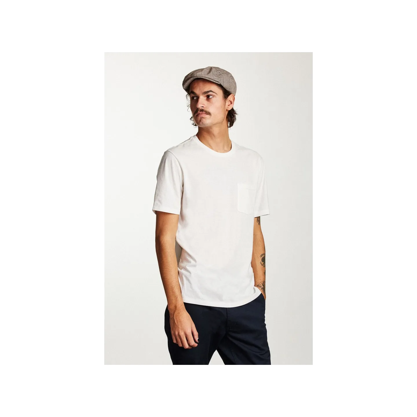 Brood Plaid Taupe Cap - Brixton Reference: 5726 | Traclet Hat Shop