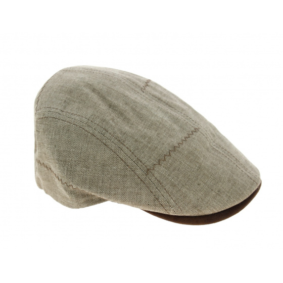 Natural Daffy Zigzag Flat Cap