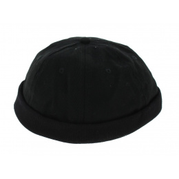 miki black cotton beanie - breton beanie