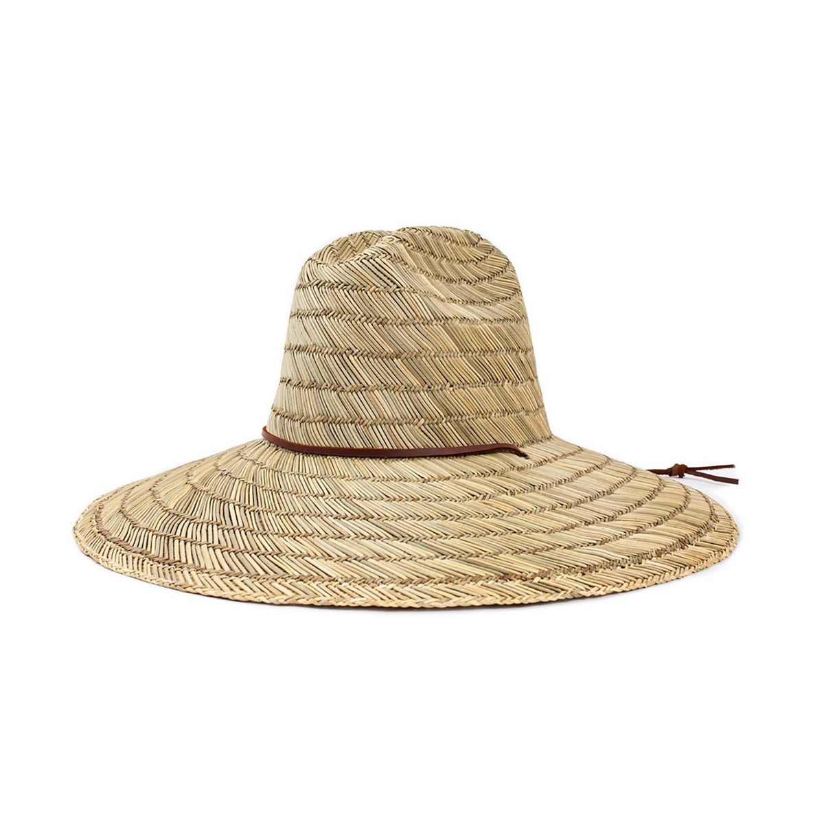 Chapeau africain de paille à large bord avec épingle à chapeau