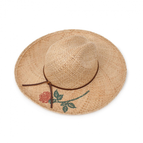 Jenna Wide-Brimmed Style Hat Natural Raffia - Brixton