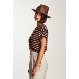 Lera Traveller Straw Hat Bronze - Brixton