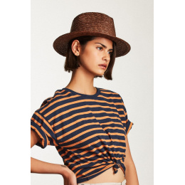 Lera Traveller Straw Hat Bronze - Brixton