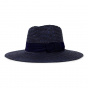 Joanna Straw Wide Brim Hat Blue - Brixton