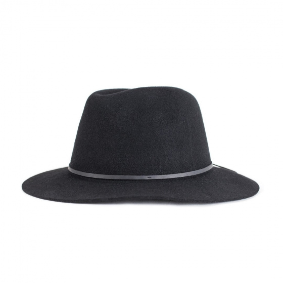 Black Wool Felt Wesley Traveller Hat - Brixton