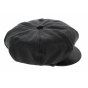 Casquette Gavroche Cuir Noire
