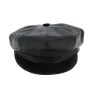 Casquette cuir noir gavroche - boutique de casquette gavroche Reference : 6886 | Chapellerie Traclet