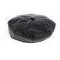 Black leather gavroche cap