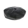 Casquette cuir noir gavroche - boutique de casquette gavroche Reference : 6886 | Chapellerie Traclet