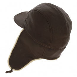 Cap / Chapka Adventurer Leather & Brown Lamb - Traclet