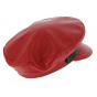 Stewart Leather Red Leather Navy Cap - Traclet