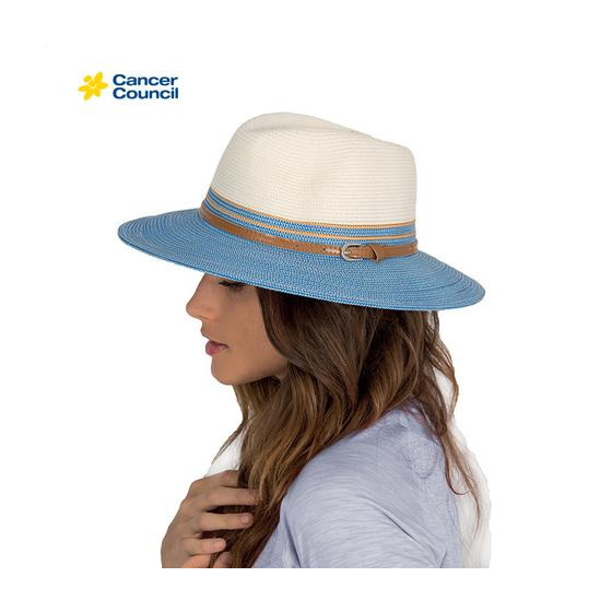 Chapeau Traveller Bicolore Blanc / Corail - Rigon Headwear