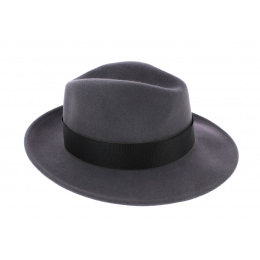 Fédora Vanador grey hat with black ribbon