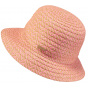 Children's Havana Straw Bell Hat Pink Paper - Barts