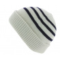 Duncan White Striped Sailor Beanie - Traclet