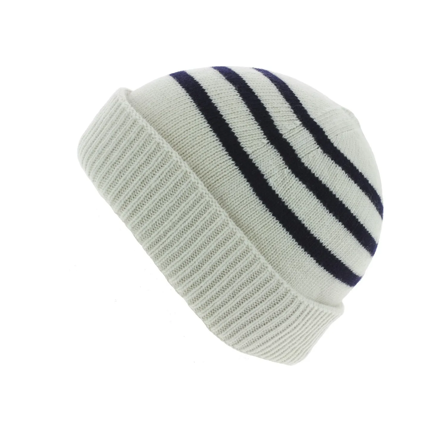 Duncan White Striped Sailor Beanie - Traclet Reference: 7876 | Traclet Hat Shop