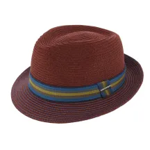 Chapeau Trilby Munster Toyo Rouge - Stetson - achat chapeau de paille Reference : 3483 | Chapellerie Traclet
