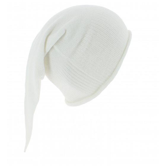 Chacarel White Cotton Long Night Cap - Traclet