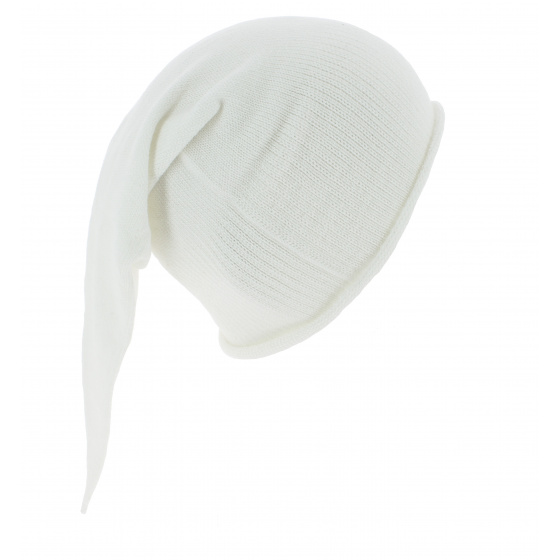 Long White Cotton Chacarel Night Cap - Traclet