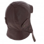 Leather car helmet burgundy