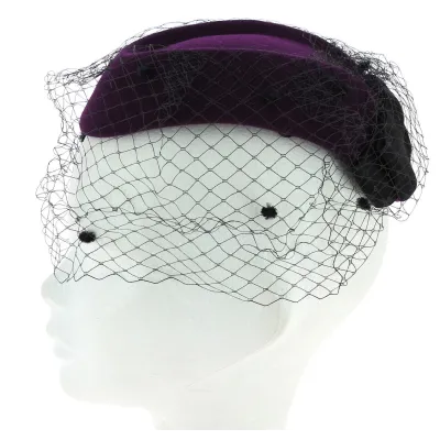 Chapeau E.VERLE PARIS  Bordeaux pour sortie chic Reference : 7894 | Chapellerie Traclet