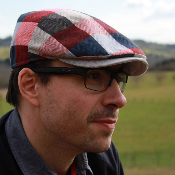 Scottman Flat Cap Linen & Cotton Checkered - Traclet
