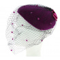 EDY PARIS Gala Hat Fuchsia