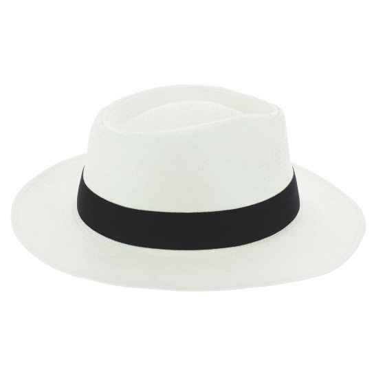 Chapeau Traveller Bords Plats Donato Panama Blanc - Traclet