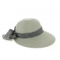 Clara Grey Paper Straw Sun Cap - Traclet