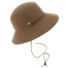 The Meadow Hat Tawny Wool Felt - Coal Reference: 7954 | Traclet Hat Shop
