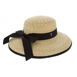 Natural Straw Hepburn Cap Hat - Fléchet