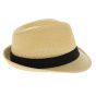 Trilby Groove Straw Straw Natural Paper Hat - Traclet