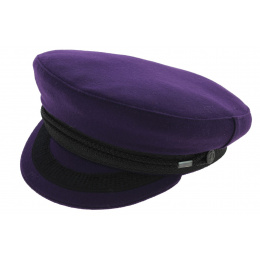 Camaret Wool Sailor Cap Eggplant - Mtm