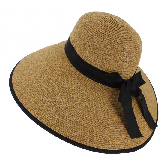 Caicos Natural Paper Straw Wide-Brim Hat - Traclet