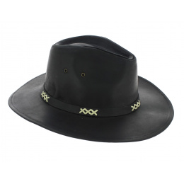 Chapeau western avec jugulaire - Pampa Safari cuir