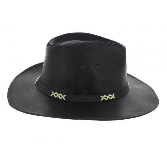 Chapeau Western Avec Jugulaire - Pampa Safari Cuir Chapeau Western Avec Jugulaire - Pampa Safari Cuir