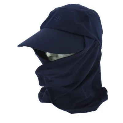 Acatama Baseball Cap with Neck & Face Guard Blue - Coolibar Reference: 7986 | Traclet Hat Shop