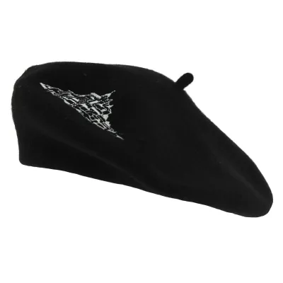 Béret Broderie Saint-Michel Laine Noir - Traclet Reference : 7993 | Chapellerie Traclet