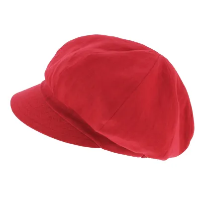 Casquette Gavroche Nelya Lin Rouge - Mtm Reference : 7999 | Chapellerie Traclet