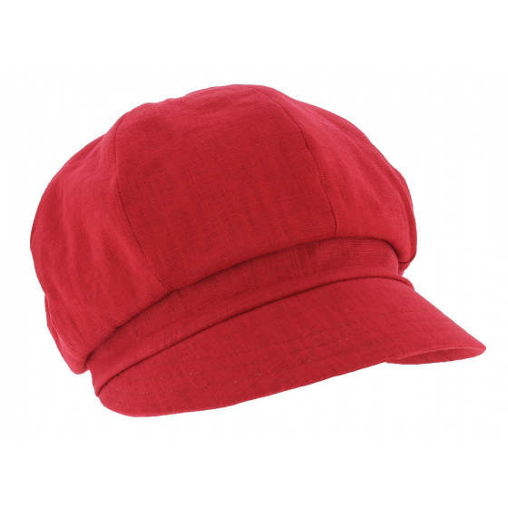 Casquette Gavroche Nelya Lin Rouge - Mtm Casquette Gavroche Nelya Lin Rouge - Mtm