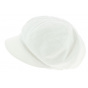 Nelya White Linen Newsboy Cap - Mtm