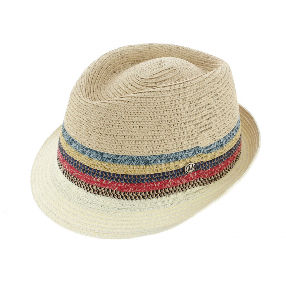 Natural Paper Straw Lagoon Trilby Hat - Traclet