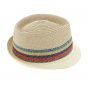Natural Paper Straw Lagoon Trilby Hat - Traclet