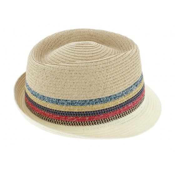 Natural Paper Straw Lagoon Trilby Hat - Traclet