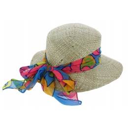 Casquette Paille Giuditta Stella Ruban Fantaisie - Traclet